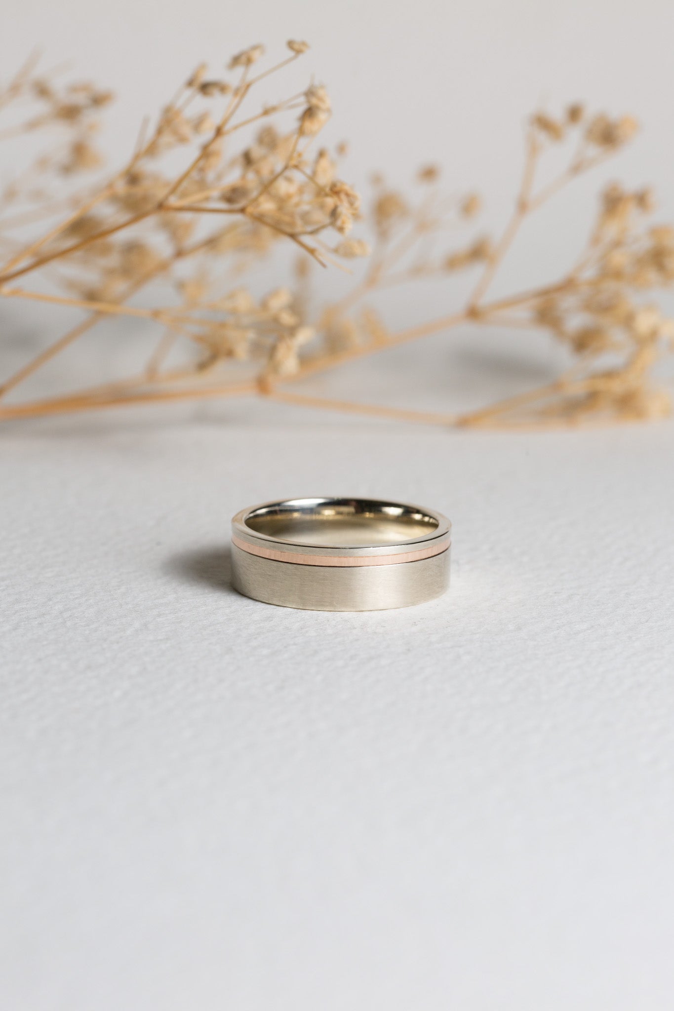 Gents wide gold wedding band