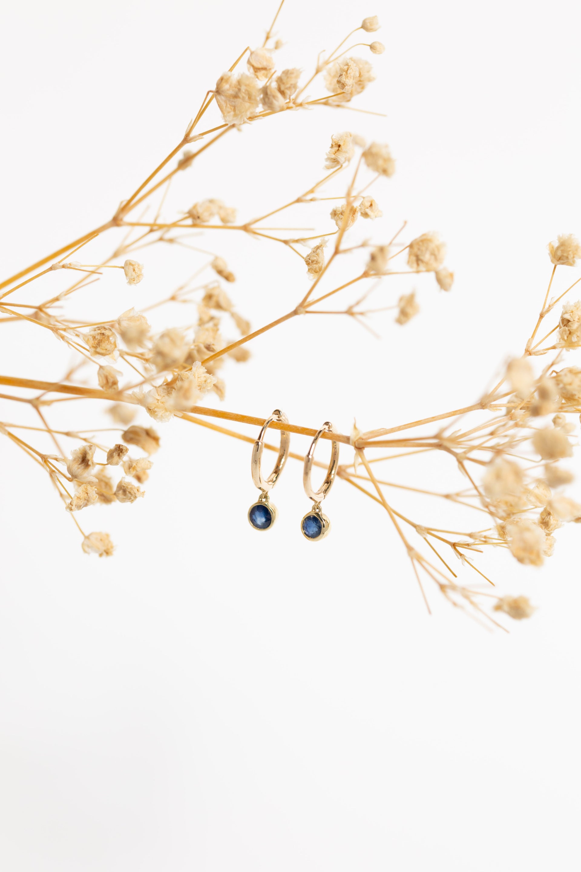 Capri Sapphire Huggie Earrings