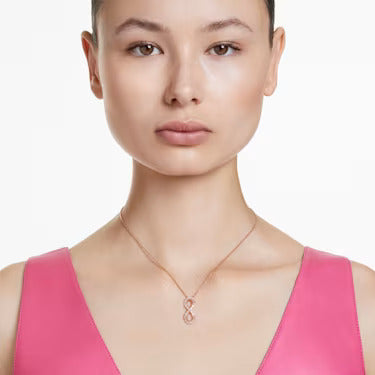 Rose gold infinity necklace