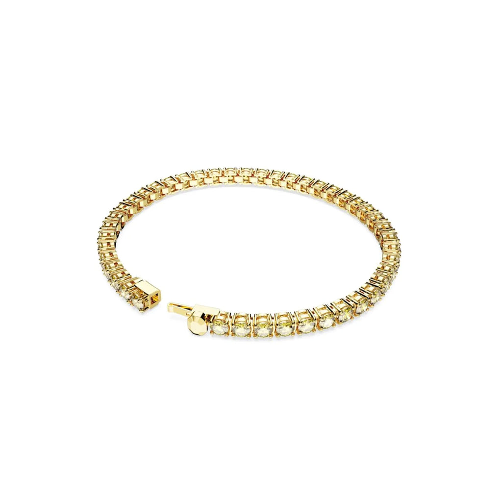 Gold Swarovski crystal tennis bracelet 