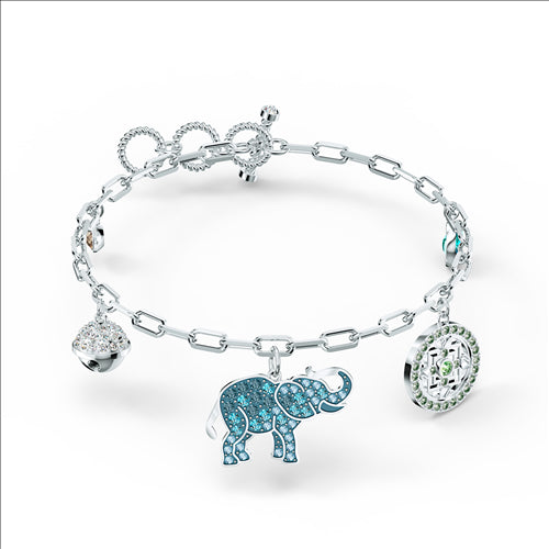 Swarovski Elephant Symbolic Charm Bracelet