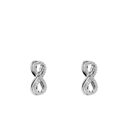 Swarovski infinity symbol stud earrings