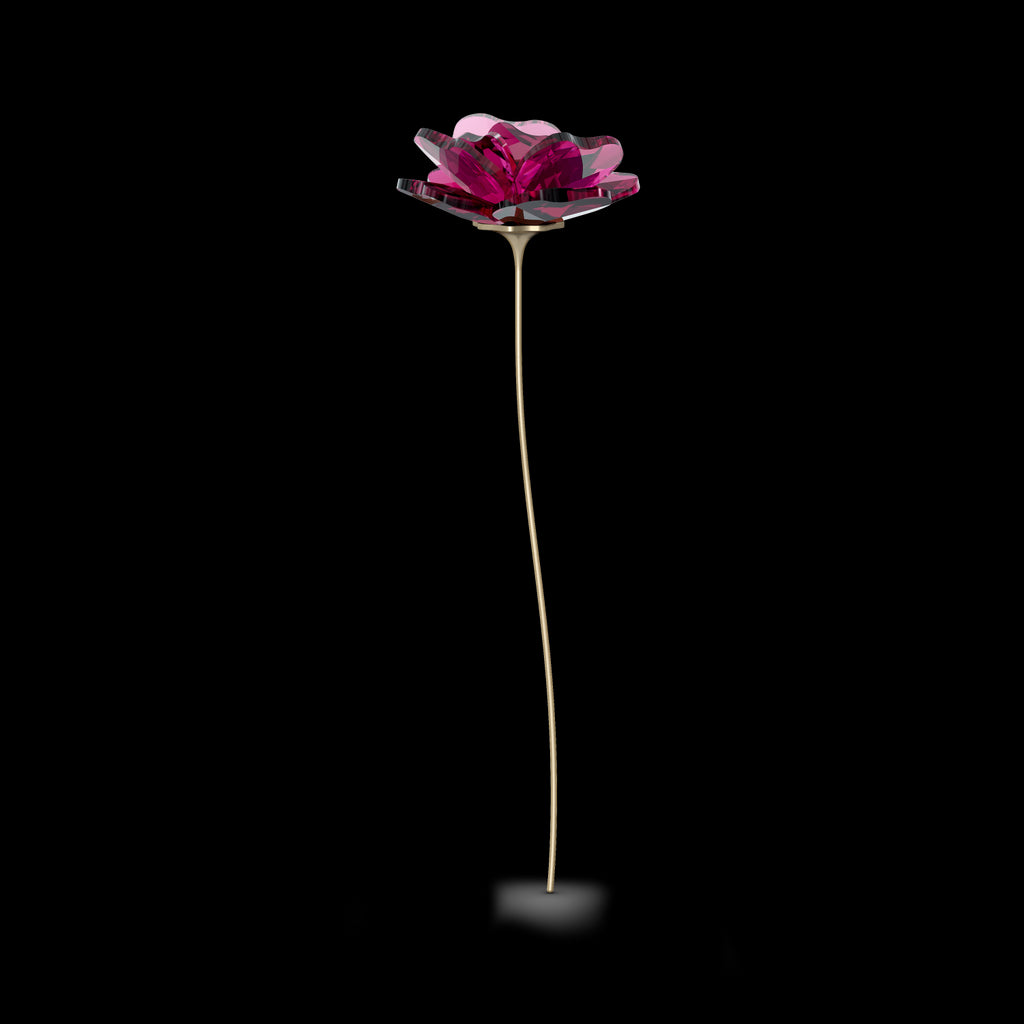 Swarovski Rose with a brass stem