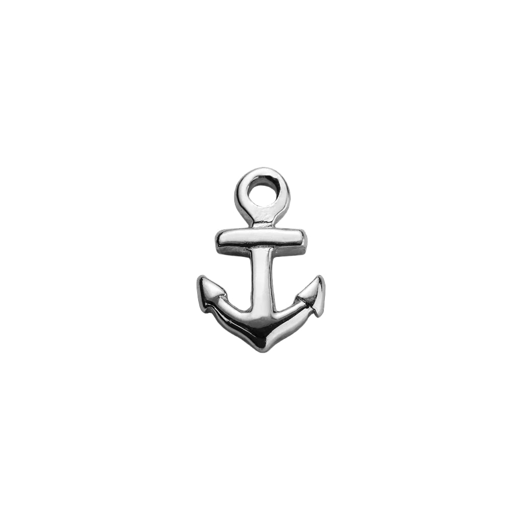 Silver anchor nautical charm