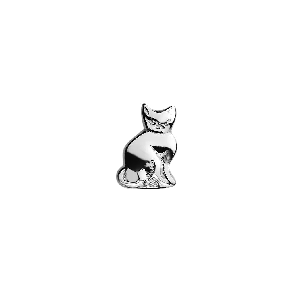 Silver cat charm