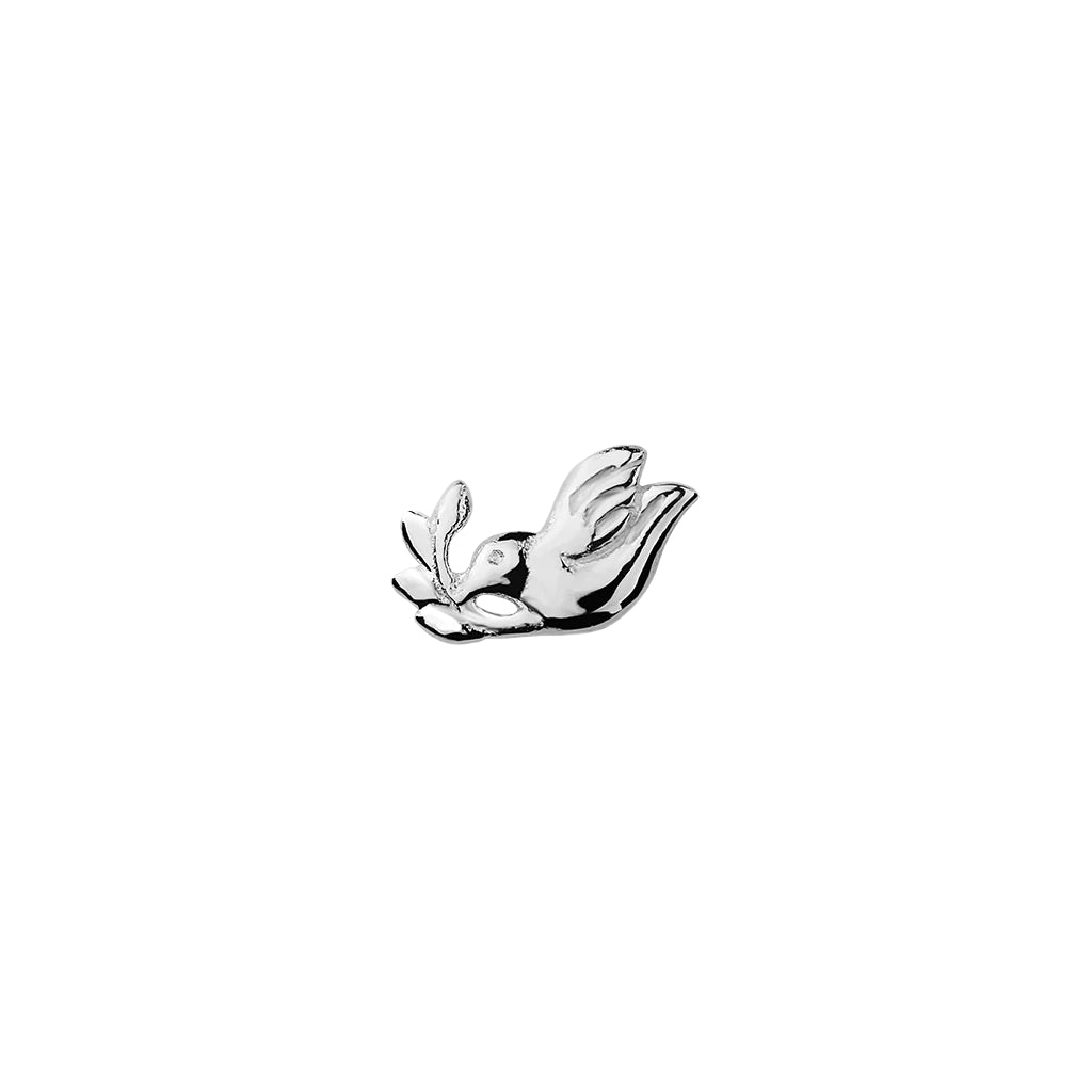 silver dove peace charm