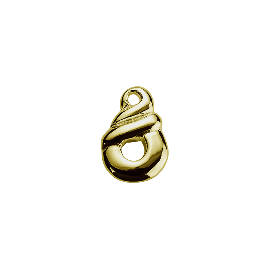 Gold koru twist charm