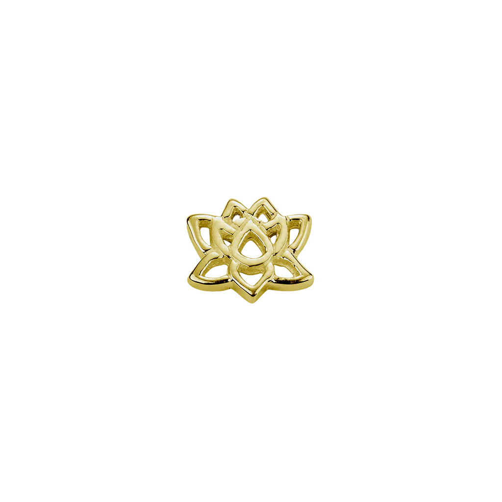 Gold lotus flower charm