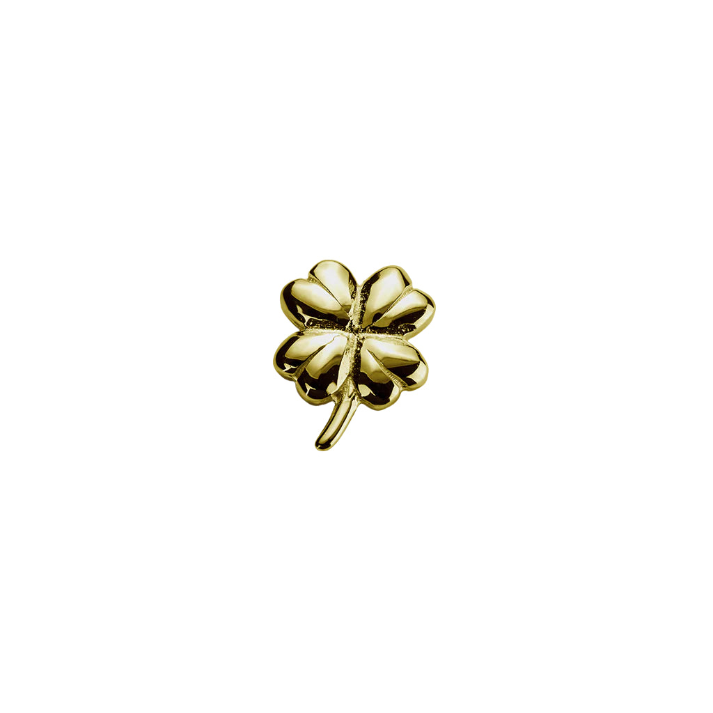 Gold lucky clover charm