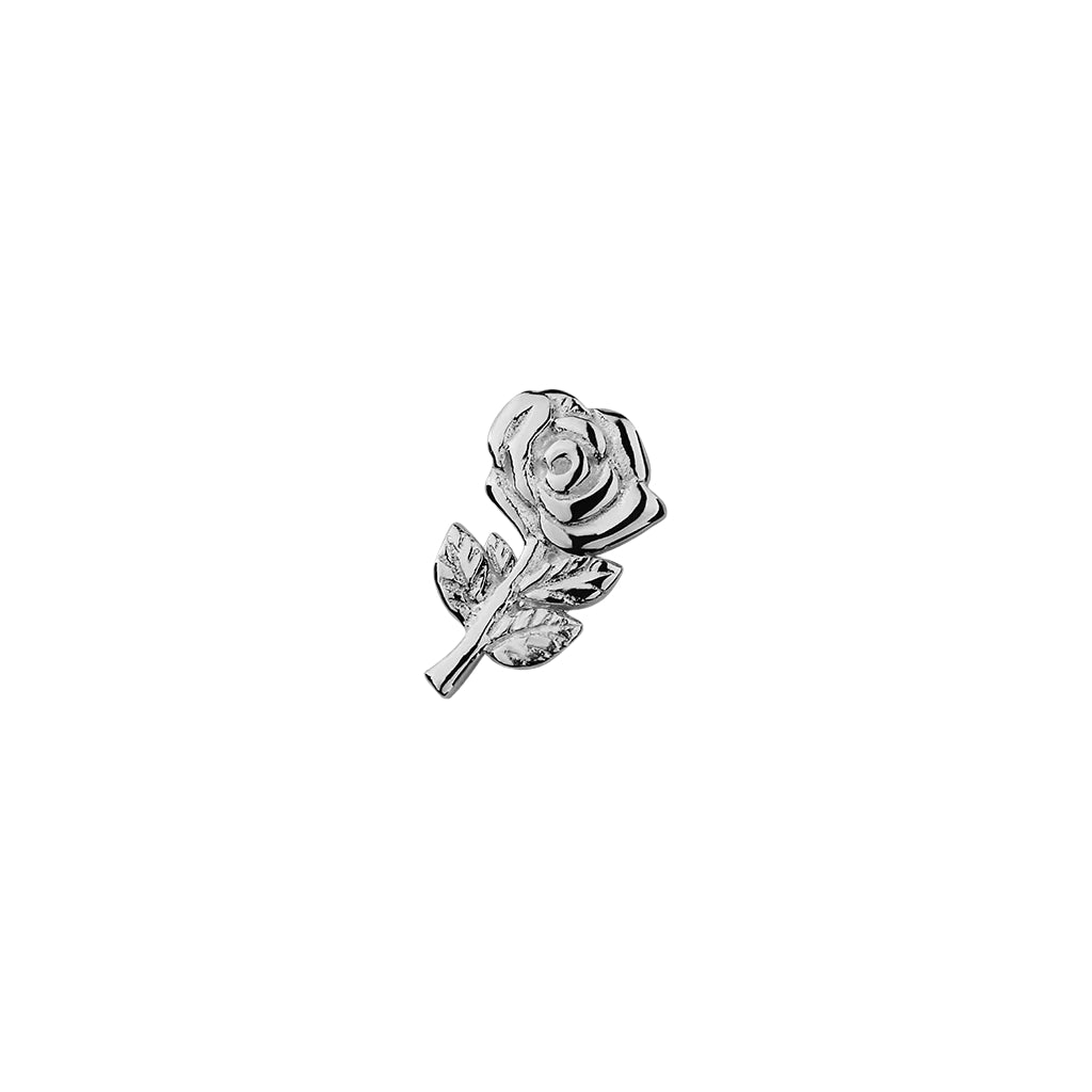 Silver rose charm