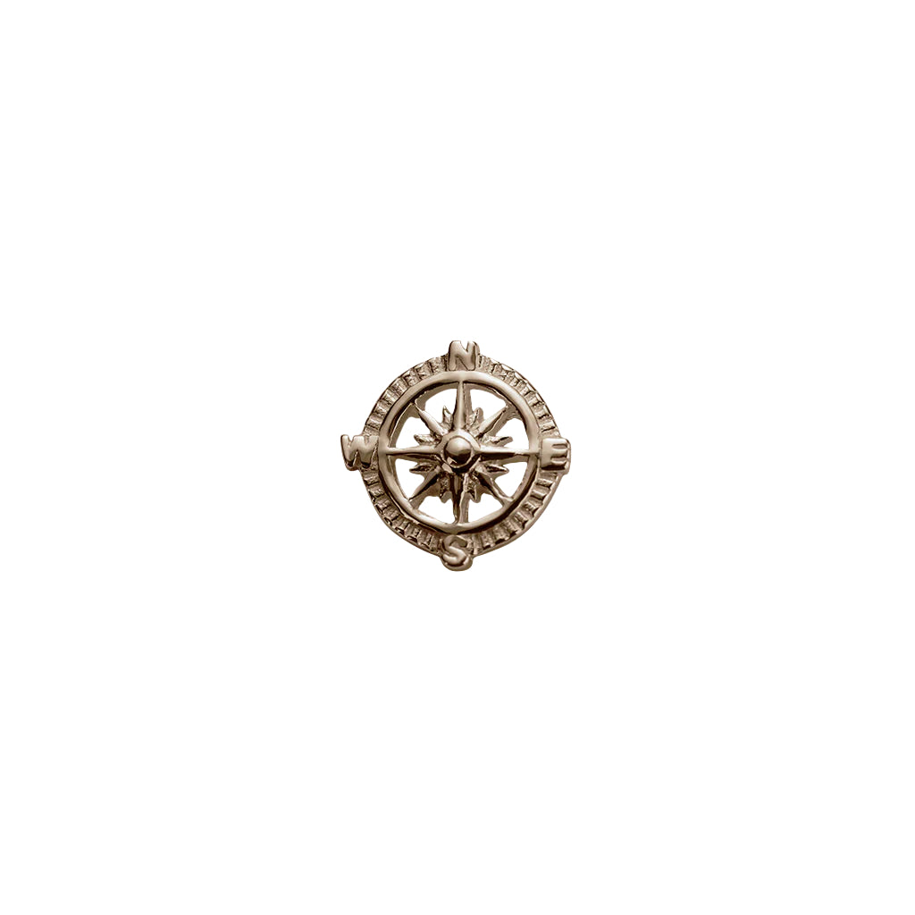 Rose gold compass charm