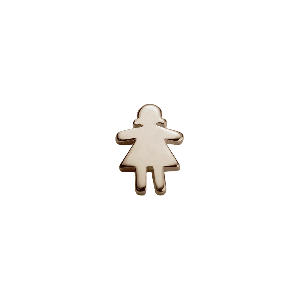 Rose gold girl charm