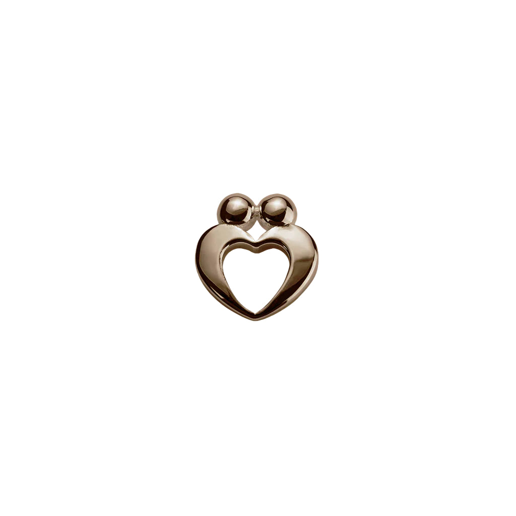 Rose gold heart charm