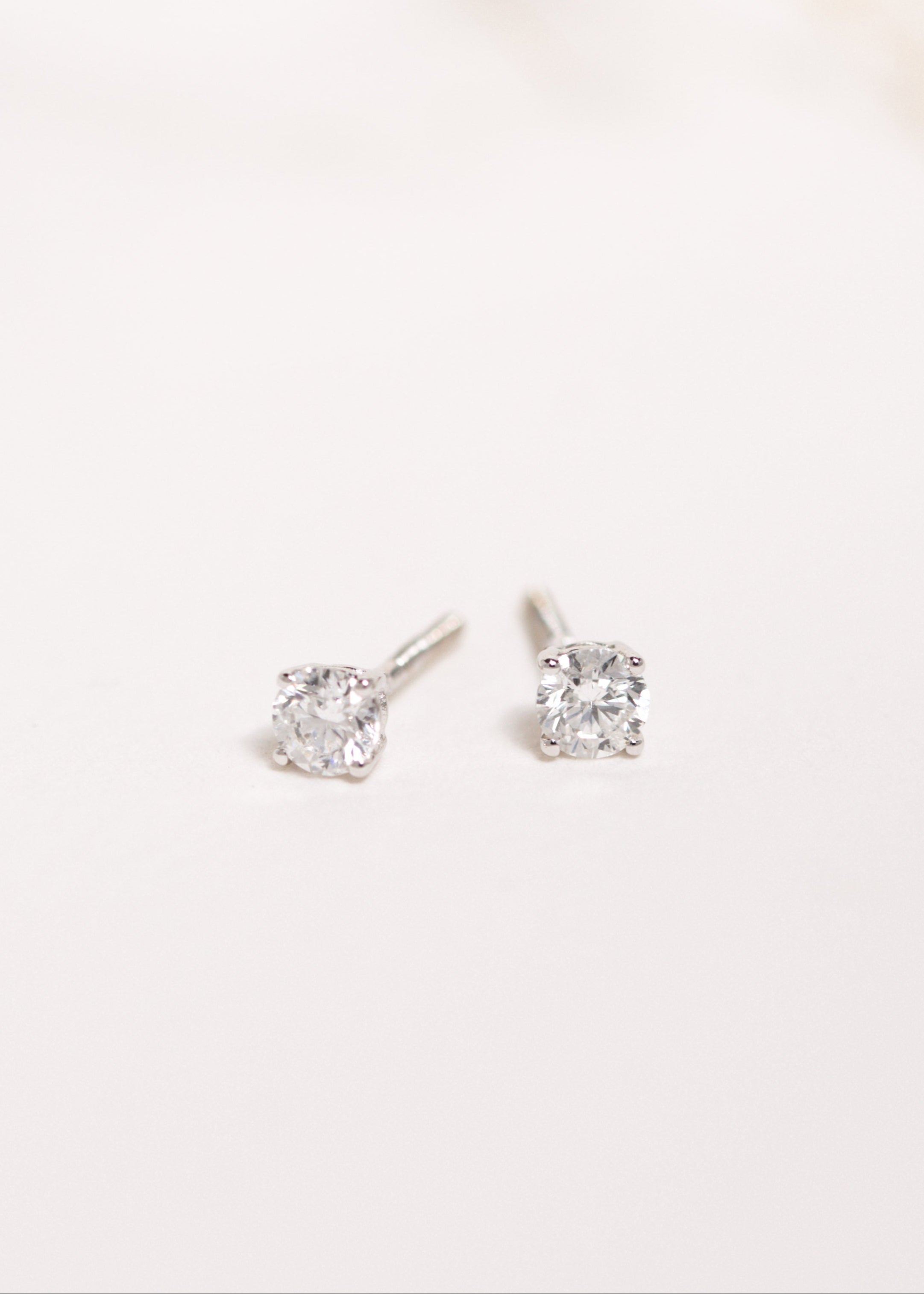 Signature Solitaire 0.50ct Diamond Stud Earrings