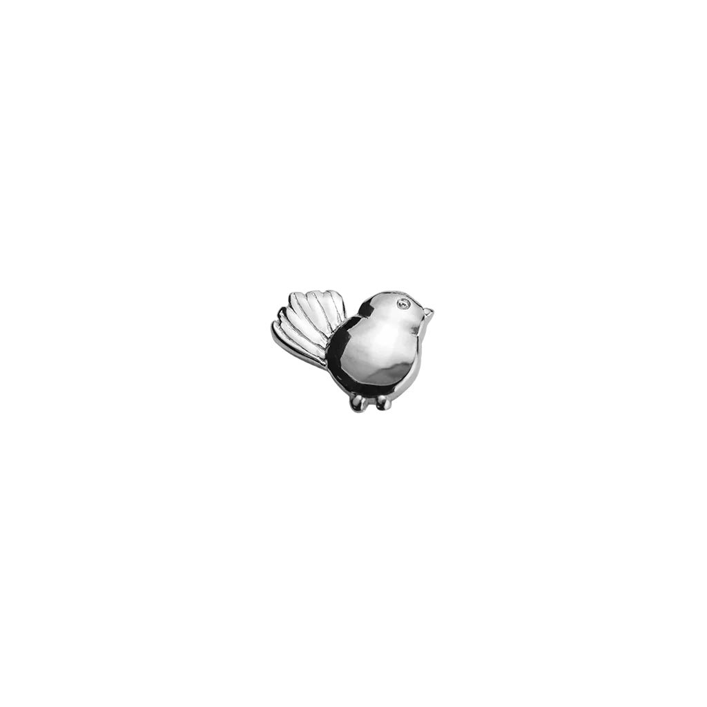 Stow Fantail-shaped charm symbolising a true friend, crafted in sterling silver