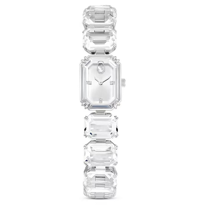 Swarovski Millenia Watch Octagon cut bracelet, White, Stainless steel
