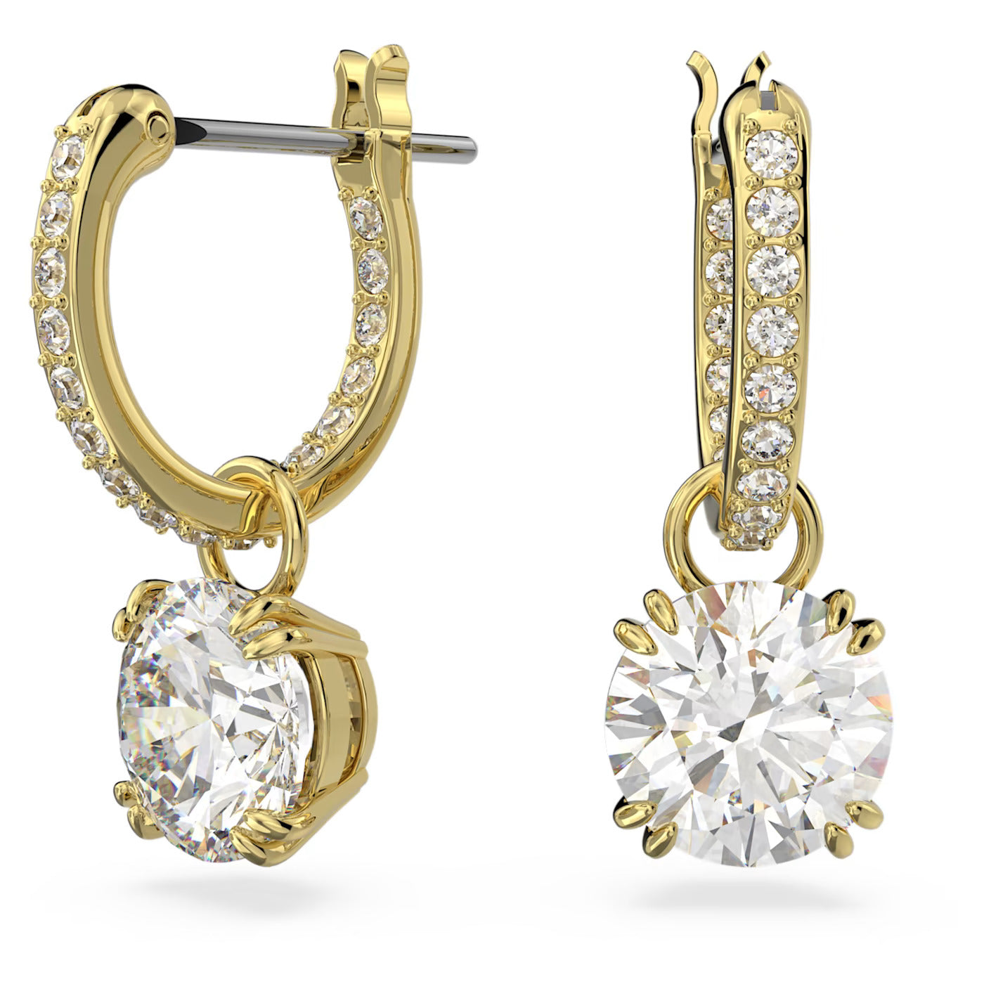 Swarovski gold constella drop earrings