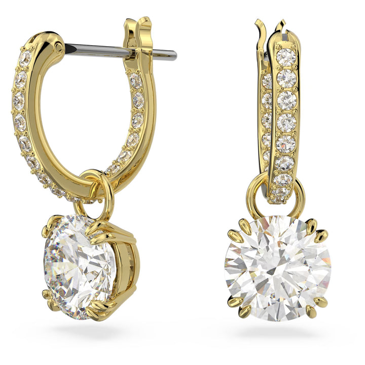 Swarovski gold constella drop earrings