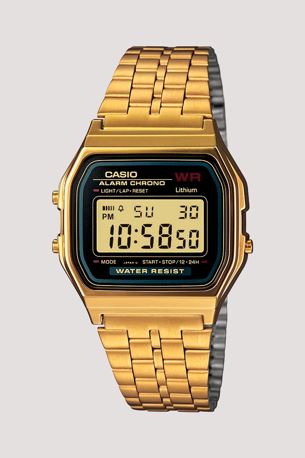 Retro Casio Digital Watch Gold and Black