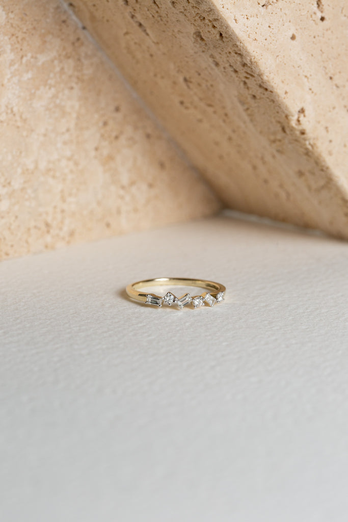 Gold and diamond dress ring