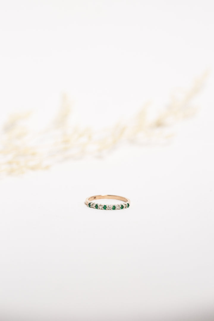Noa Emerald & Diamond Band | Wrights Jewellers NZ