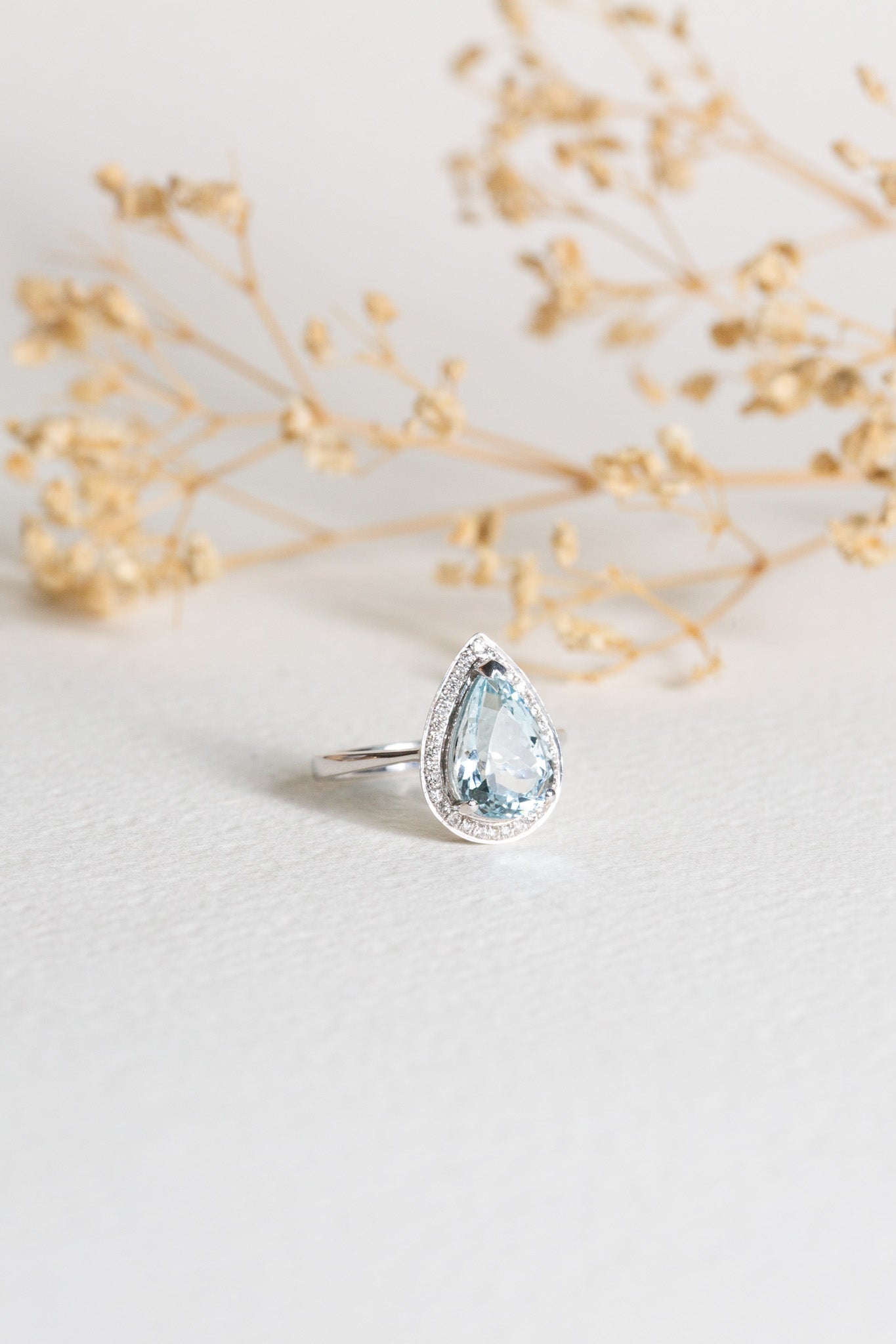 Sia Aquamarine & Diamond Ring