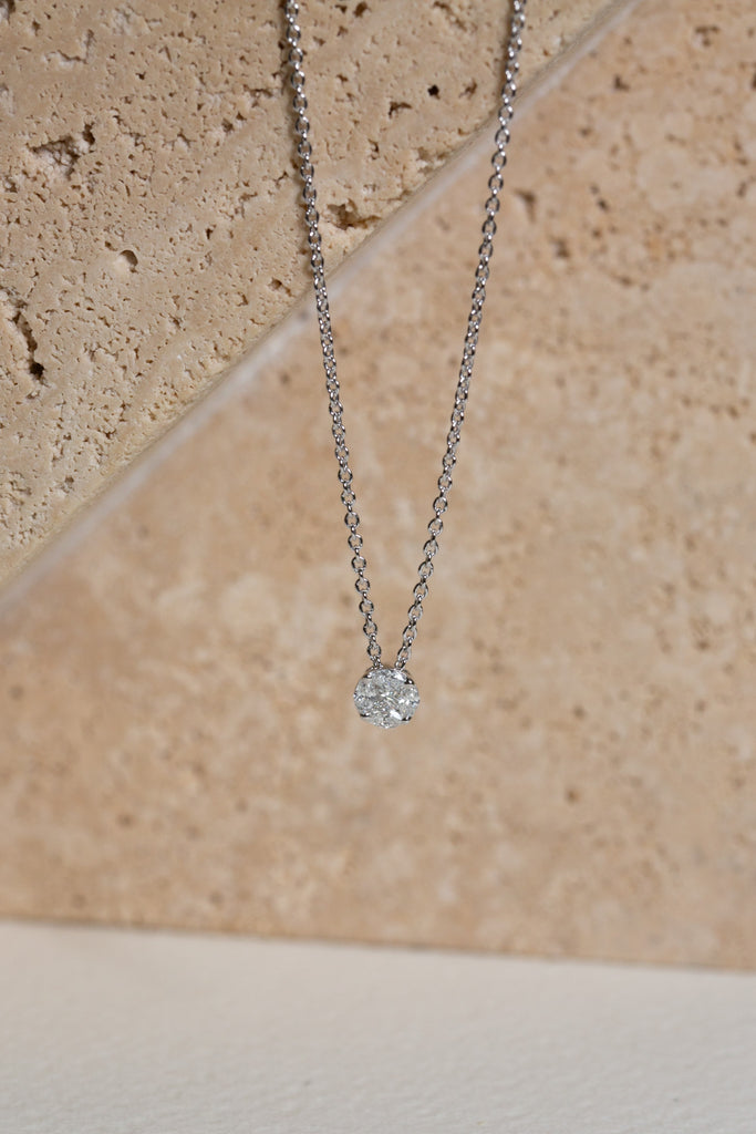 white gold diamond necklace