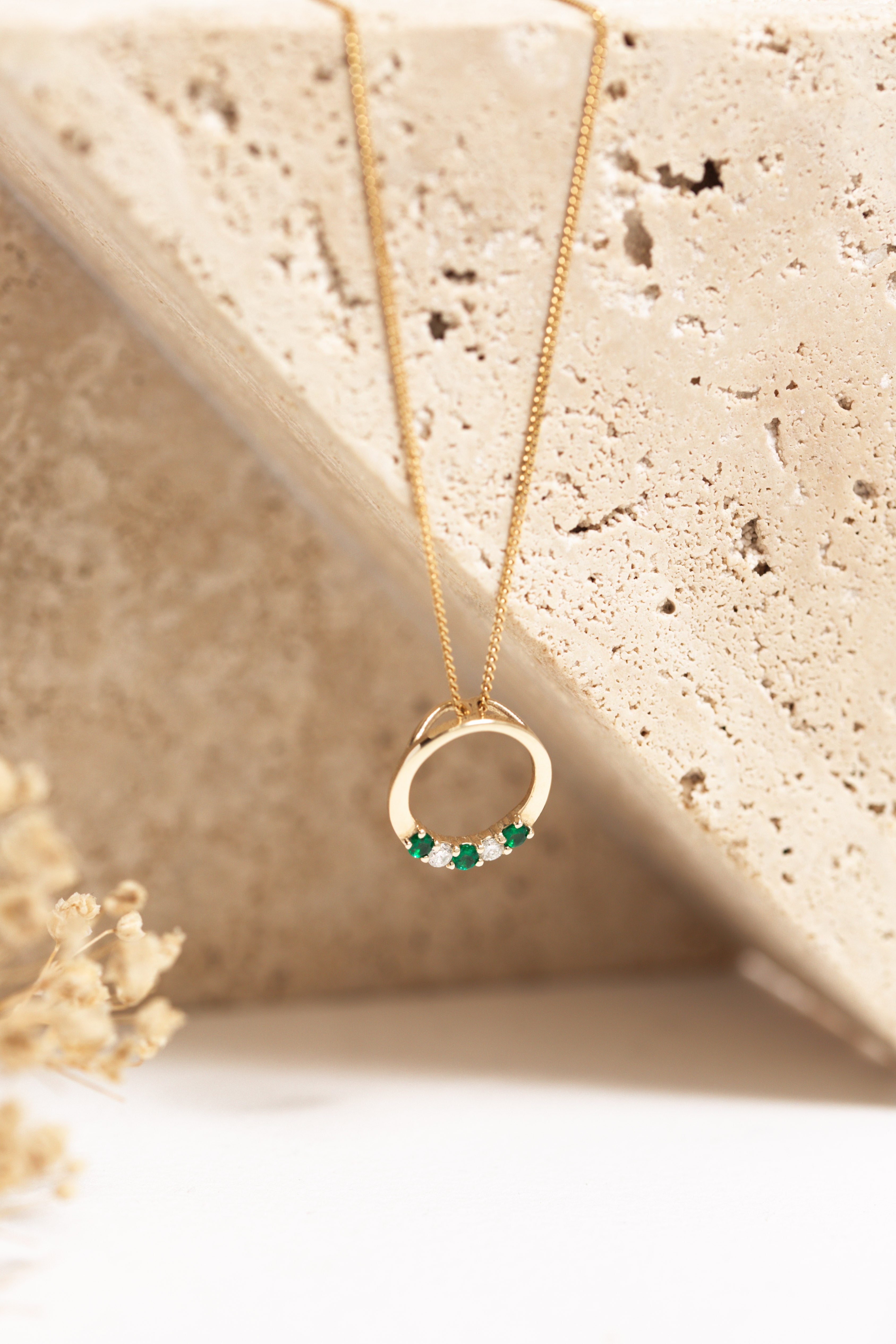 Ayla Emerald & Diamond Pendant | Wrights Jewellers NZ