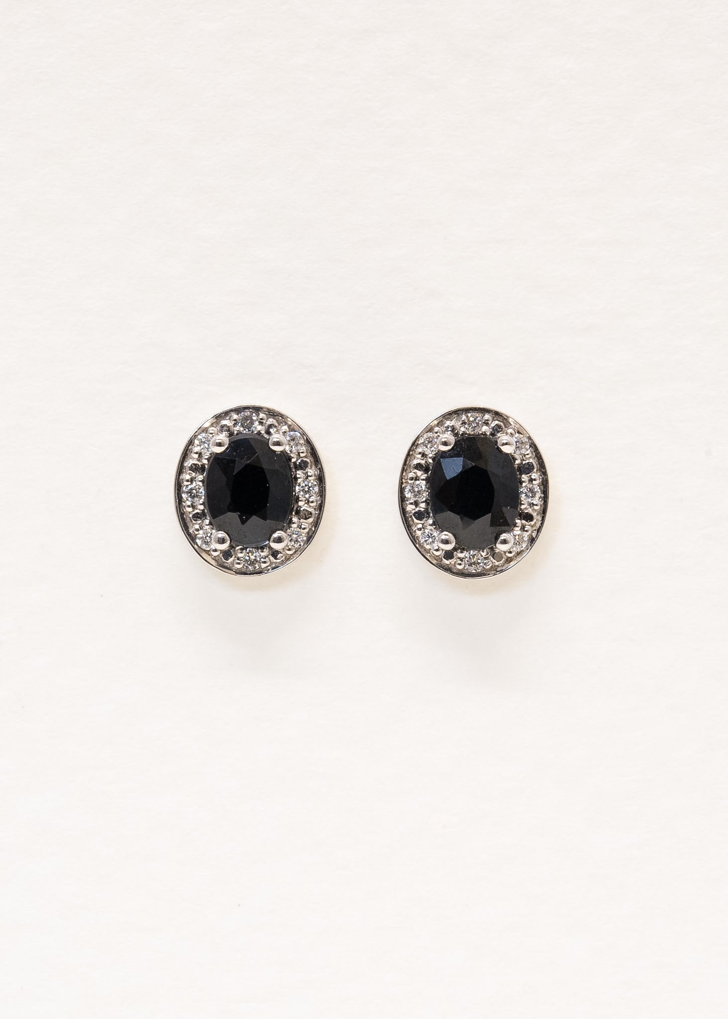 Harper Sapphire & Diamond Earrings - View 2 | Wrights Jewellers NZ