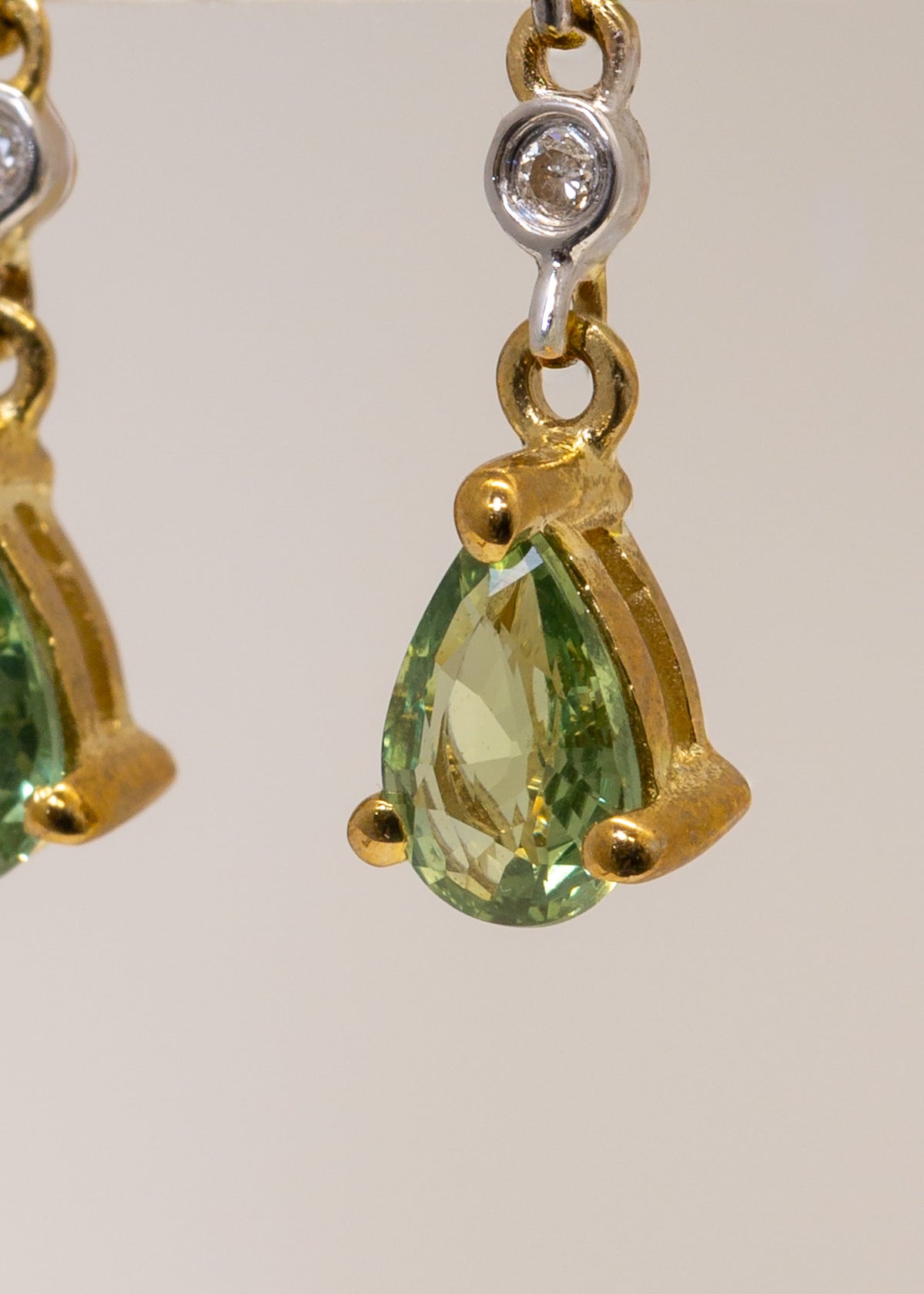 Verona Green Sapphire & Diamond Earrings