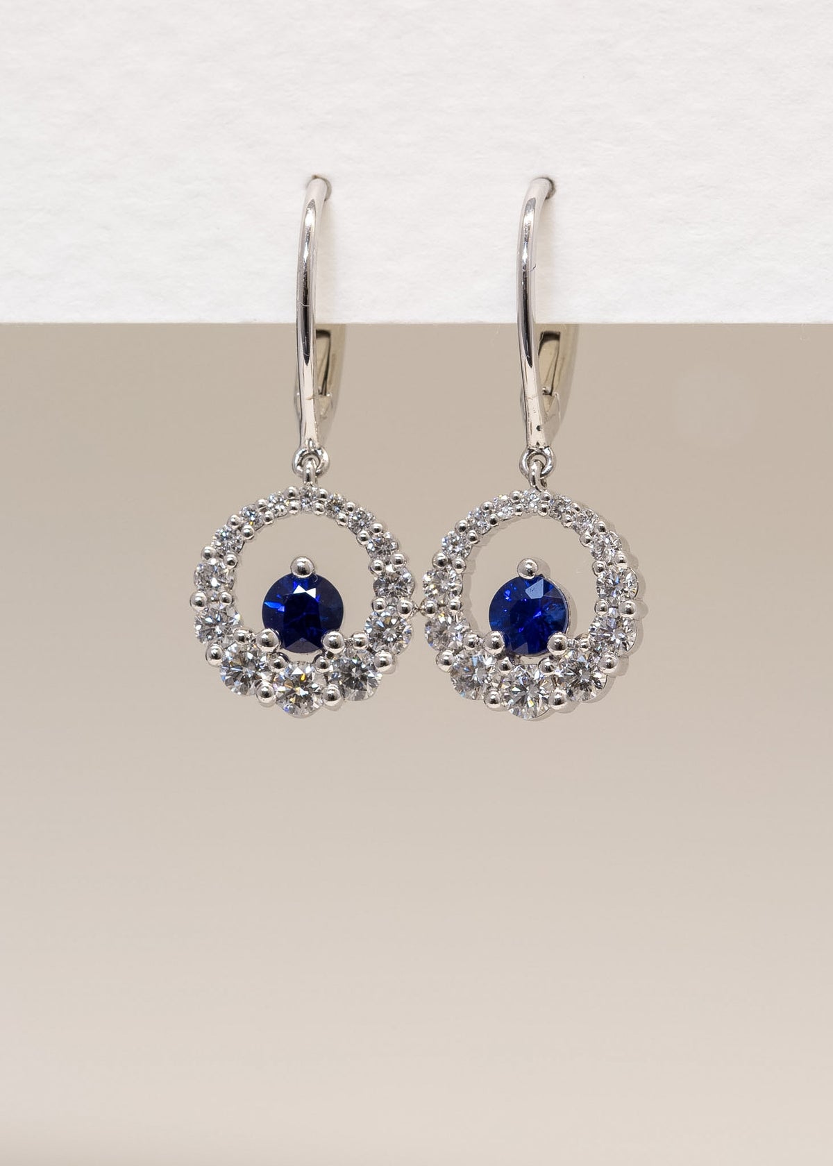 Monaco Sapphire & DIamond Earrings