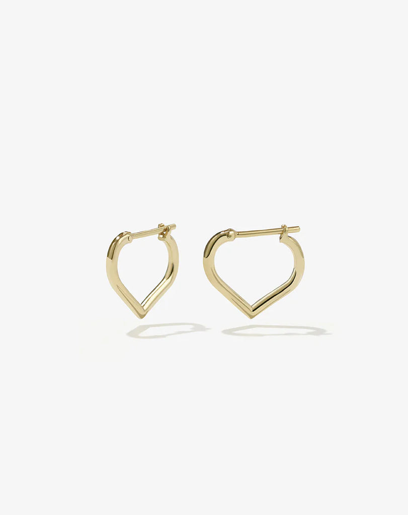 Meadowlark gold love hoop earrings