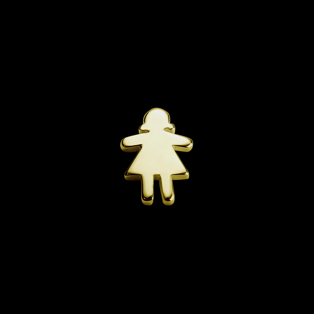 gold girl charm