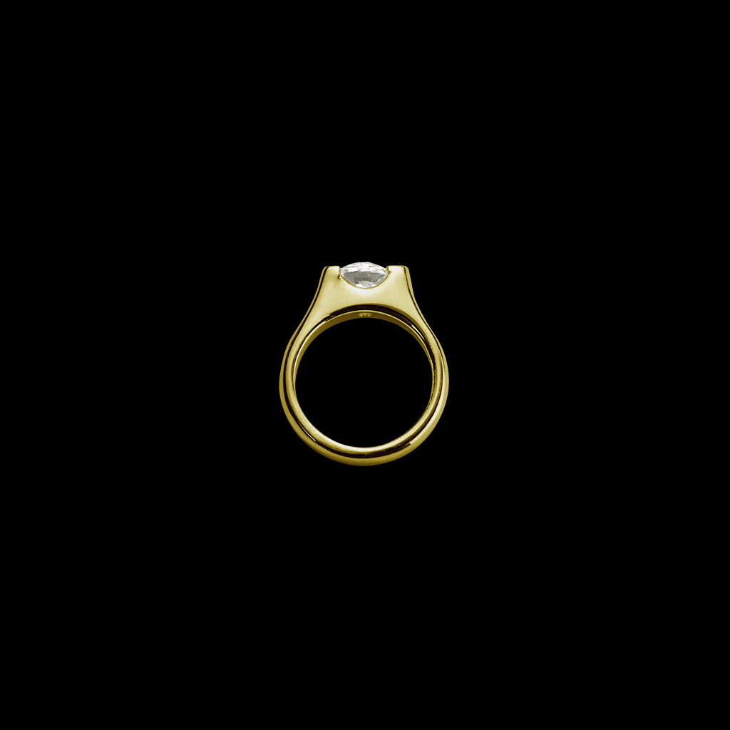 gold engagement ring charm