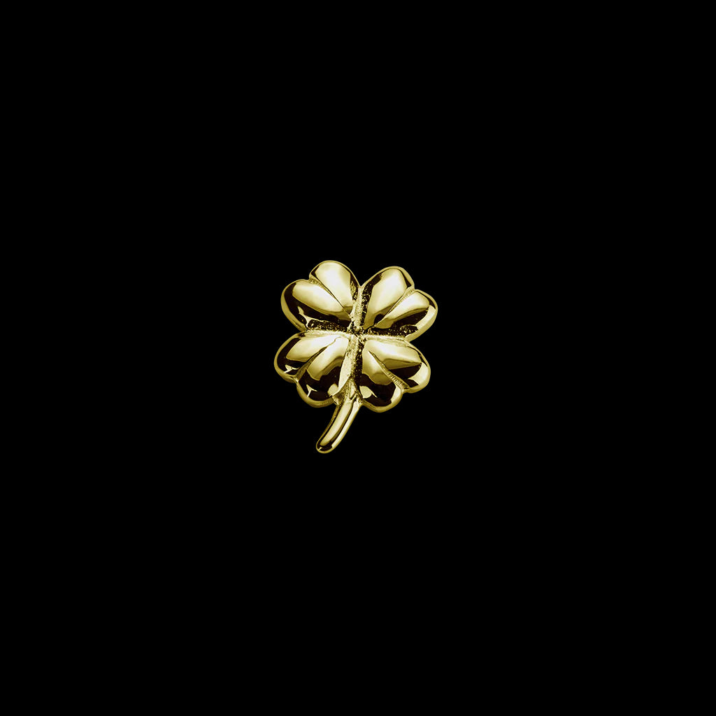 Gold lucky clover charm