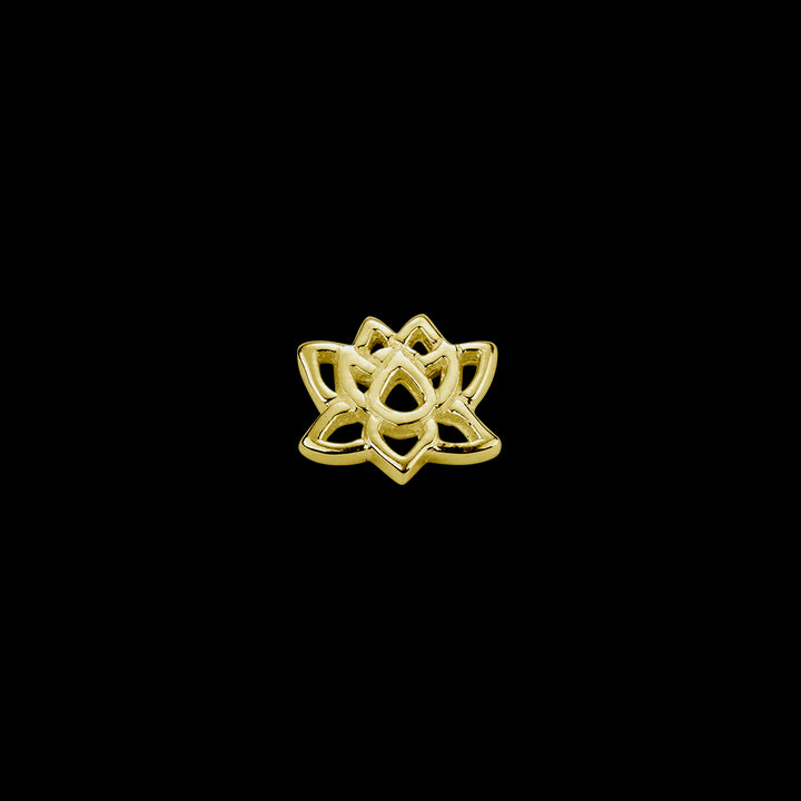 Gold lotus flower charm