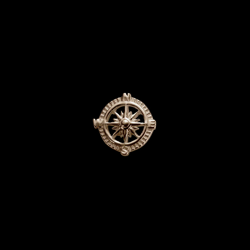 Rose gold compass charm
