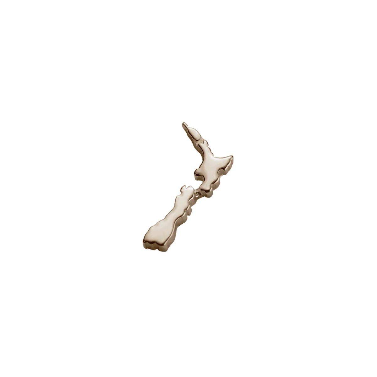 Stow Rose Gold NZ Map Charm | Solid 9ct Rose Gold | Aotearoa