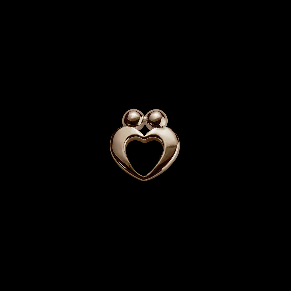 Rose gold heart charm