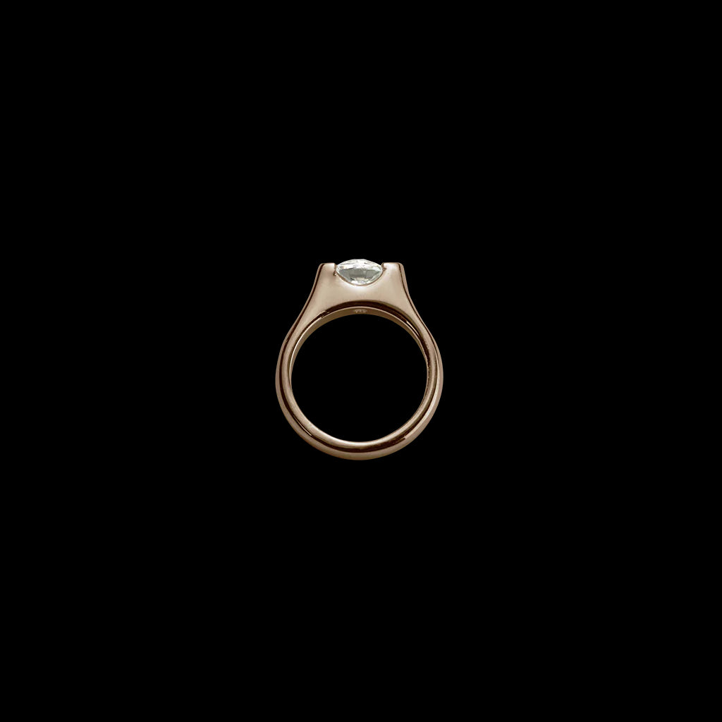 Rose gold engagement ring charm