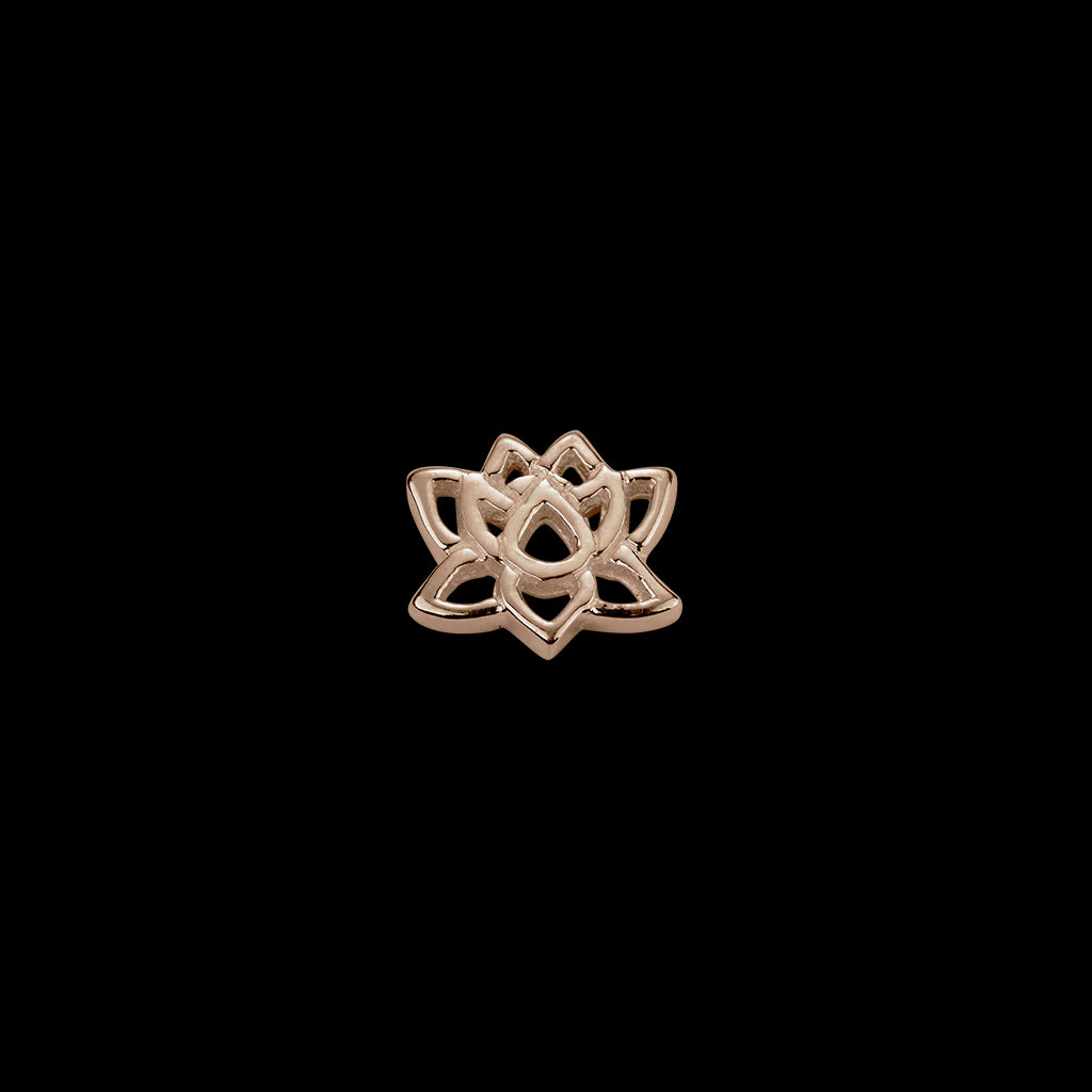 Rose gold lotus flower charm