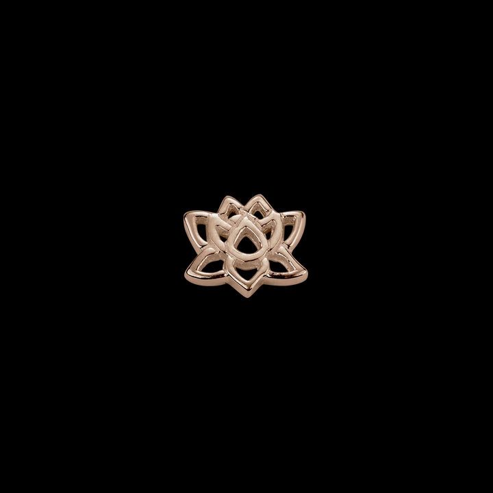 Rose gold lotus flower charm