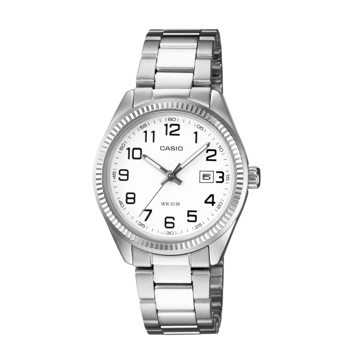 LTP1302D-7B Casio Steel White Watch | Wrights Jewellers NZ
