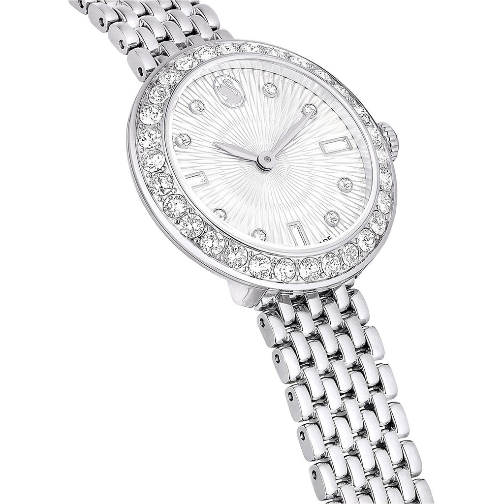 Ladies silver Swarovski crystal watch