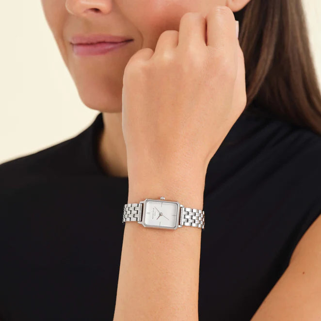 Rosefield The Octagon XS watch worn by a model