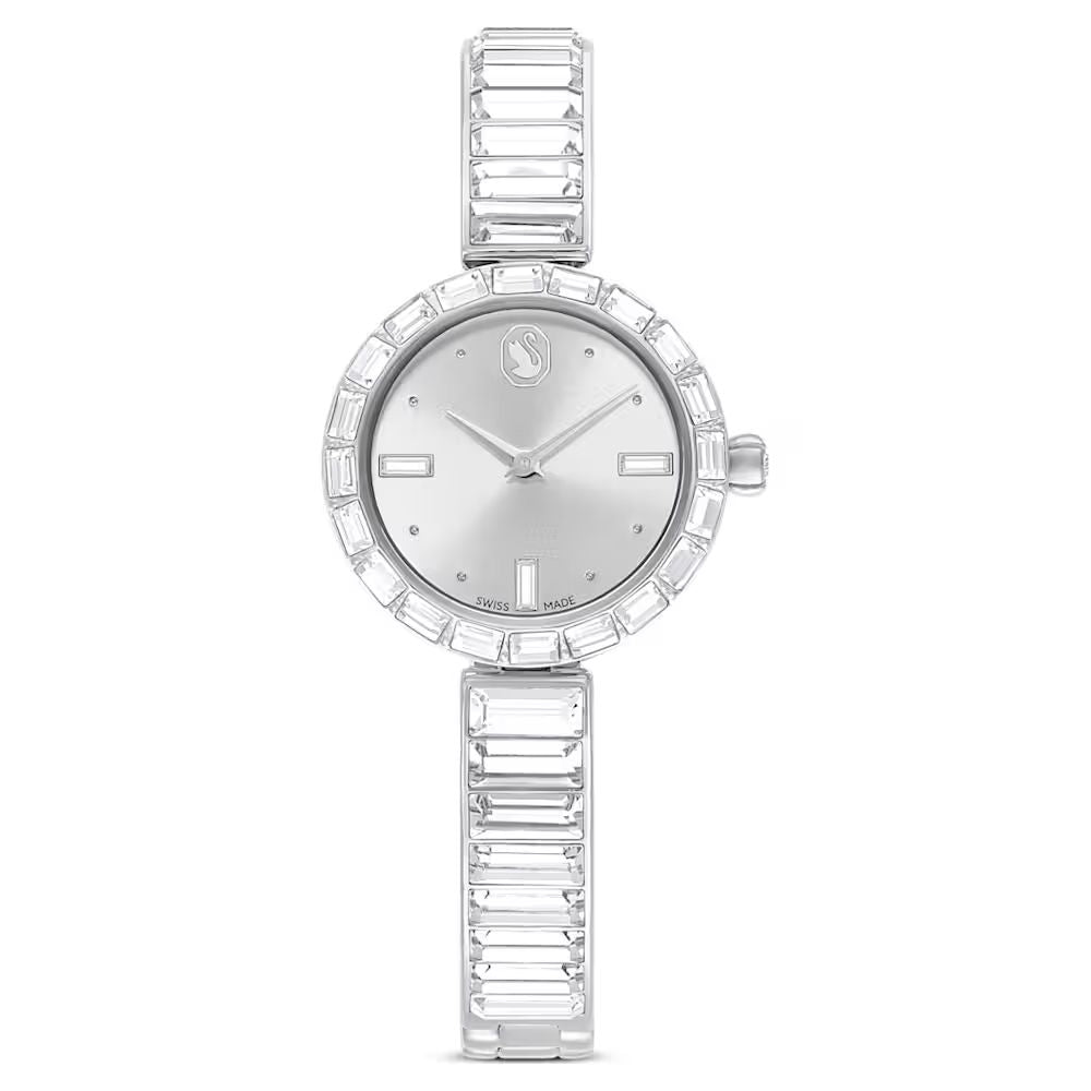 Silver Swarovski Matrix Bangle Watch