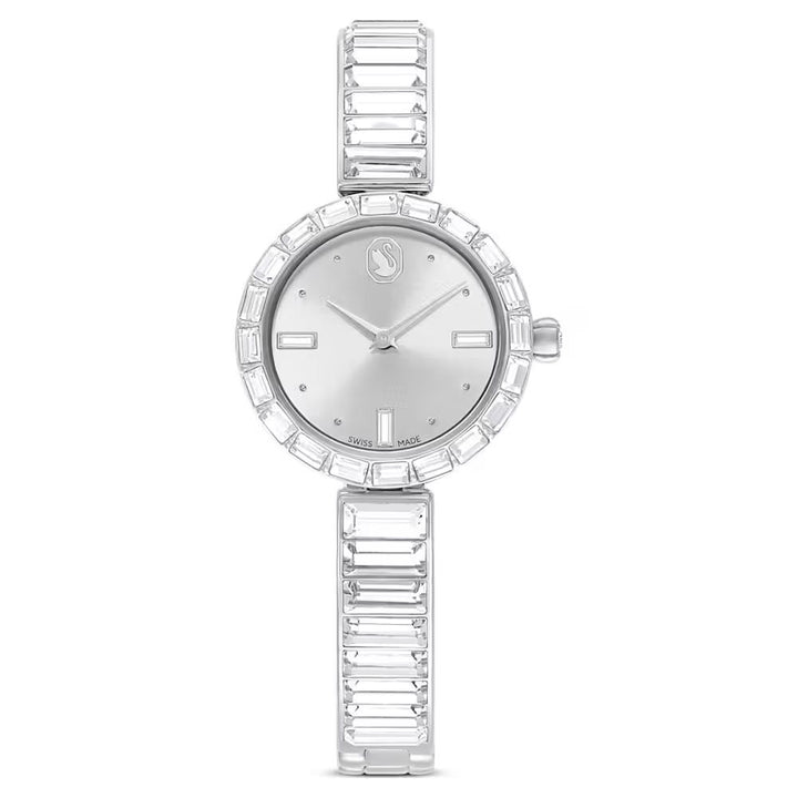 Silver Swarovski Matrix Bangle Watch