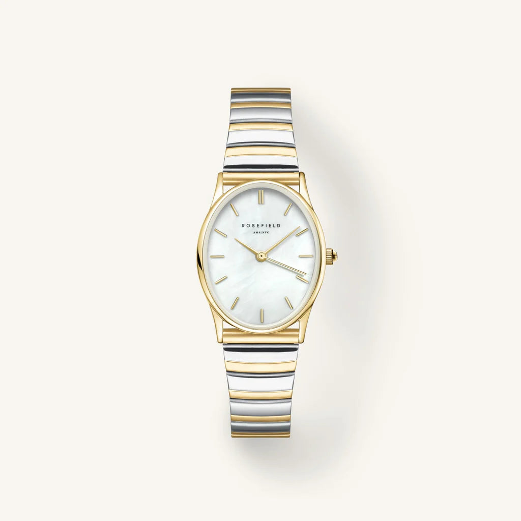 Ladies duotone oval dress watch
