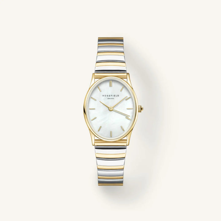 Ladies duotone oval dress watch
