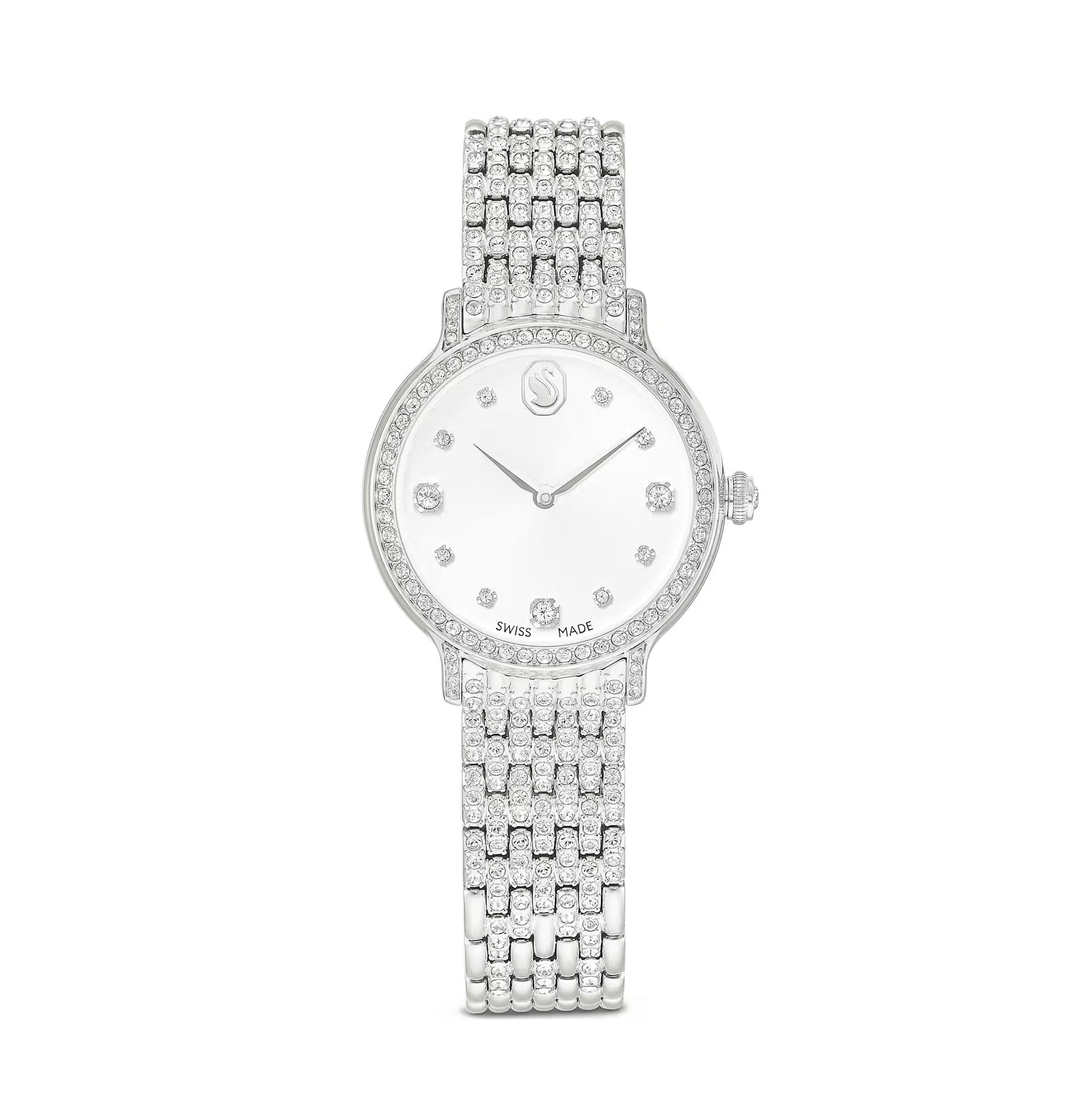 Swarovski Imber watch stainless steel with pavé crystal bezel and bracelet